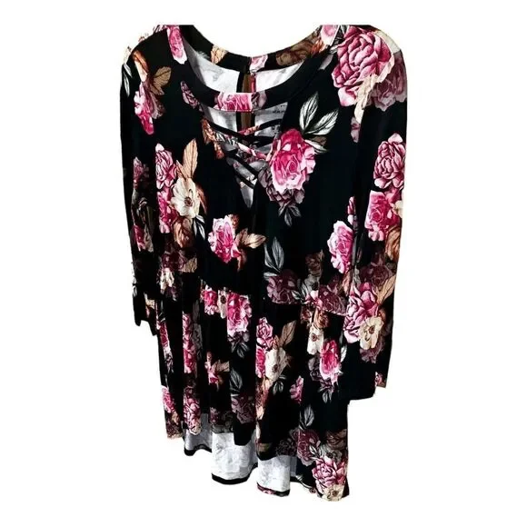 NEW TORRID SUPER SOChocker Lace- UP Babyโdoll Tee - Picture 6 of 16